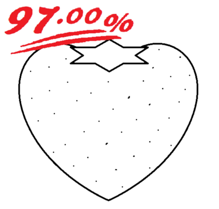 Juno Farms' hand-drawn strawberry marked 97 percent — their own nutrient-retention artwork